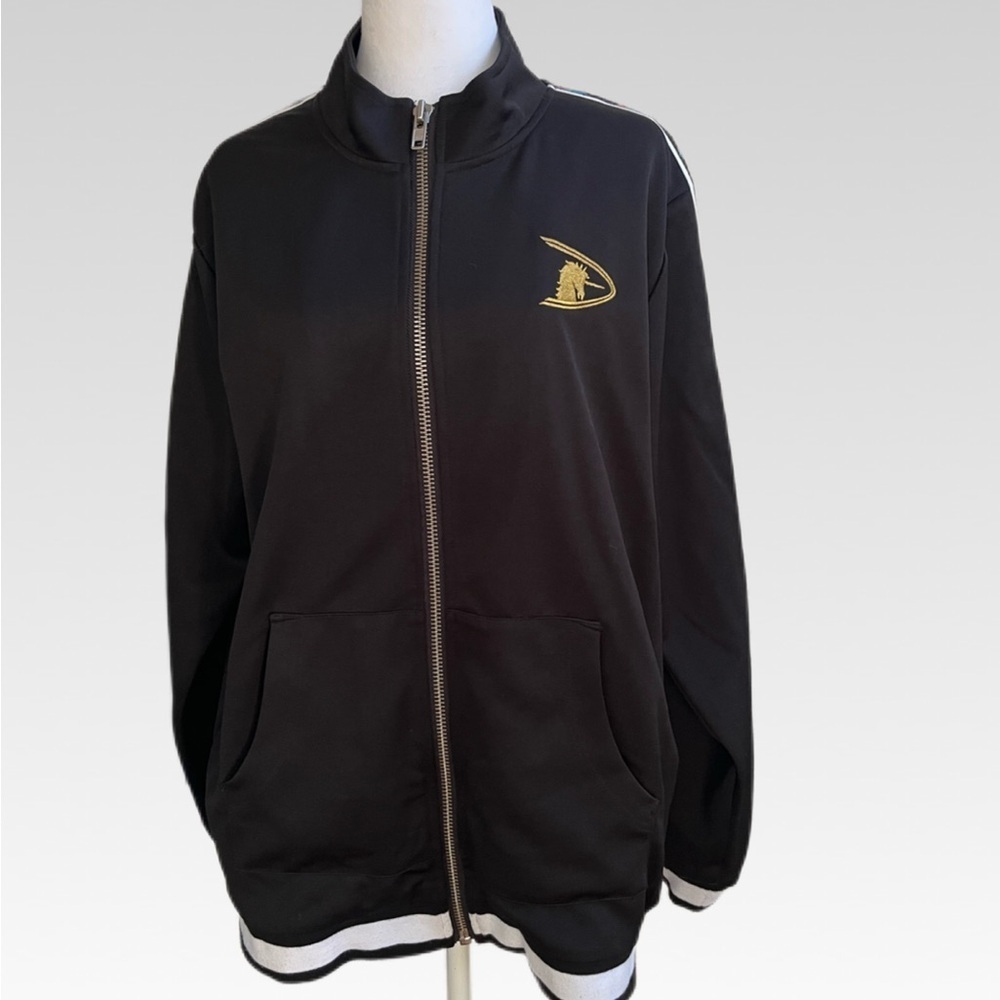 Pink Dolphin Black Track Jacket with Gold Logo size L